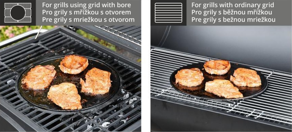 Grilovací plát kulatý LITINA 31 cm d